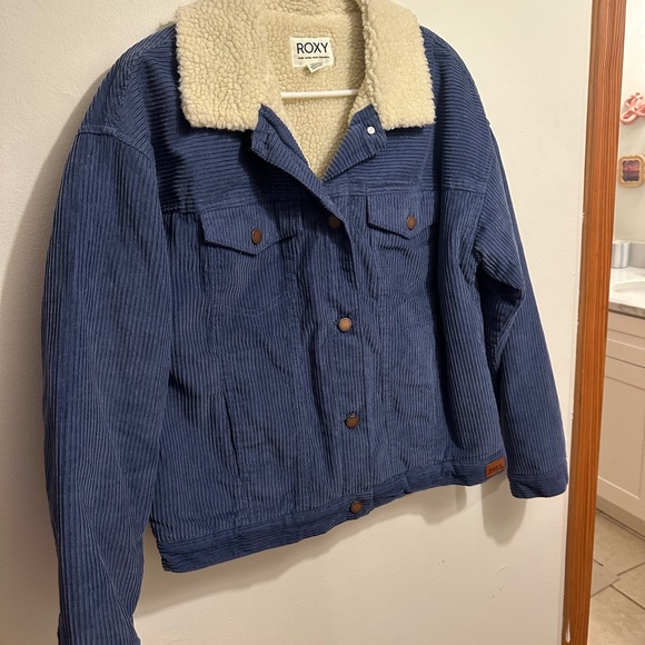 Roxy Blue Corduroy fleece lined Jacket - Picture 3 of 7
